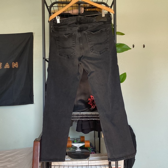 Washed Black Slim Straight Hollister Jeans - Picture 2 of 4